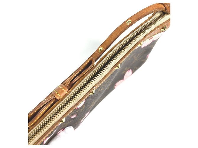 Pochette Accessori Monogram Cherry Blossom Louis Vuitton Marrone Rosa - vista 10