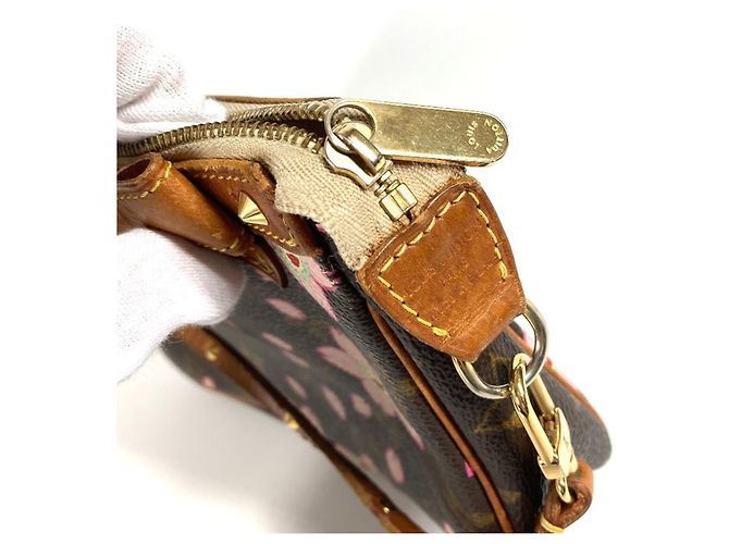 Pochette Accessori Monogram Cherry Blossom Louis Vuitton Marrone Rosa - vista 11