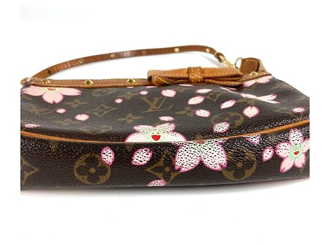 Pochette Accessori Monogram Cherry Blossom Louis Vuitton Marrone Rosa - vista 3