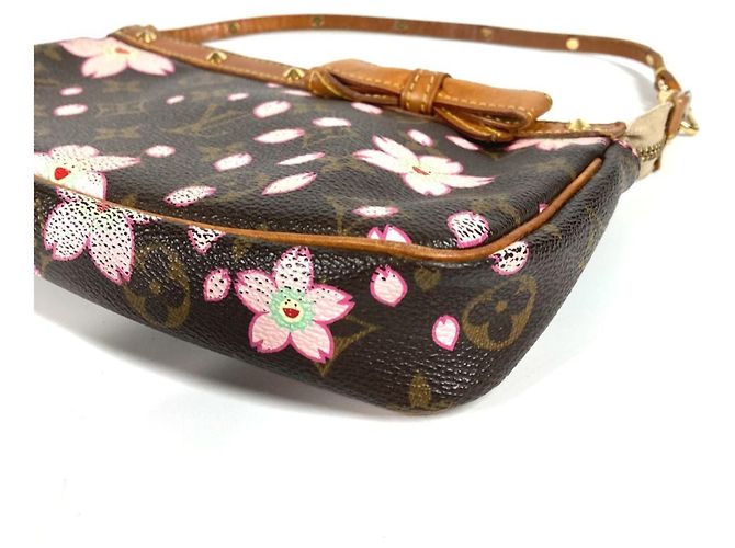 Pochette Accessori Monogram Cherry Blossom Louis Vuitton Marrone Rosa - vista 4