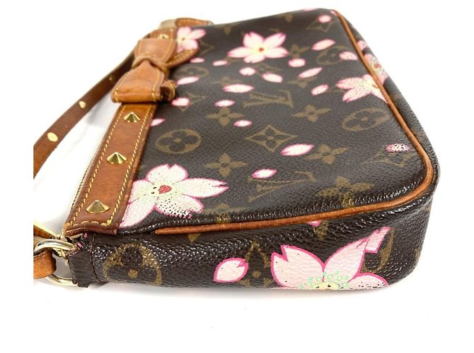 Pochette Accessori Monogram Cherry Blossom Louis Vuitton Marrone Rosa - vista 9