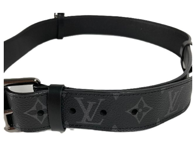 Louis Vuitton Monogram Eclipse Santur Signature Kette Gürtel Schwarz - Ansicht 5