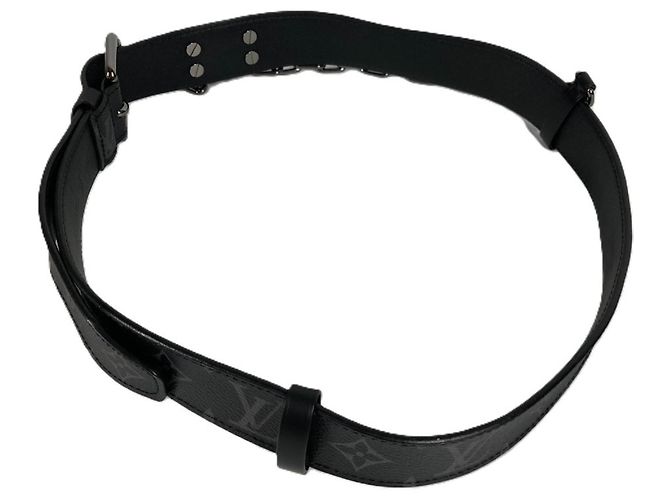 Louis Vuitton Monogram Eclipse Santur Signature Kette Gürtel Schwarz - Ansicht 6