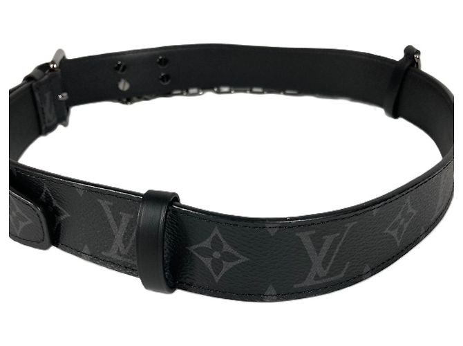 Louis Vuitton Monogram Eclipse Santur Signature Kette Gürtel Schwarz - Ansicht 7