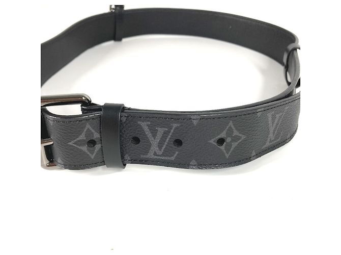 Louis Vuitton Monogram Eclipse Santur Signature Kette Gürtel Schwarz - Ansicht 8