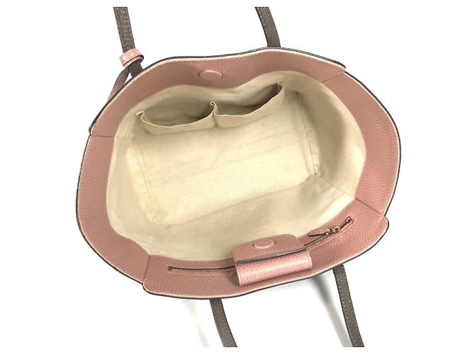 Gucci Zwei-Farben Logo Tragetasche Braun Pink - Ansicht 11