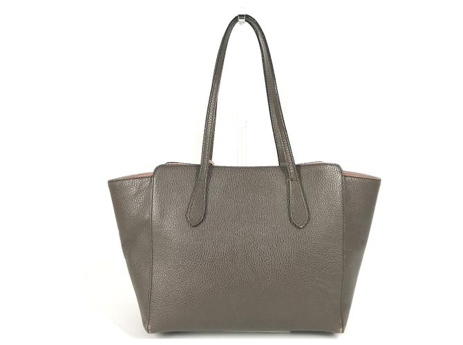 Gucci Zwei-Farben Logo Tragetasche Braun Pink - Ansicht 2