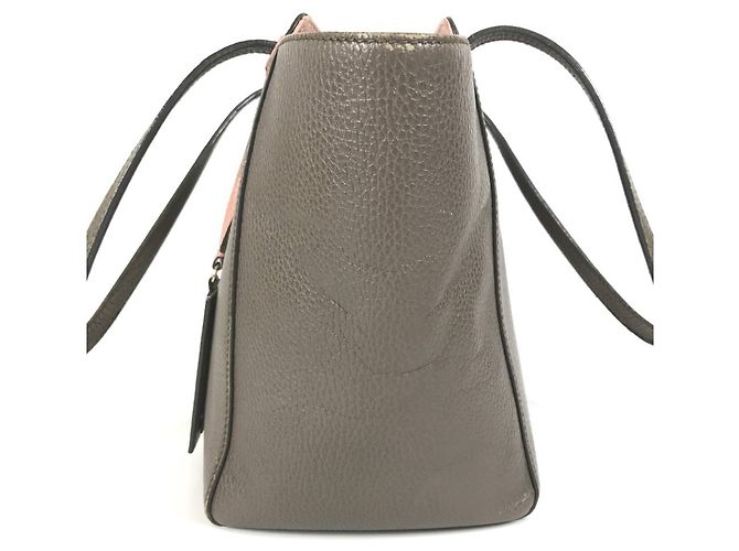 Gucci Zwei-Farben Logo Tragetasche Braun Pink - Ansicht 3