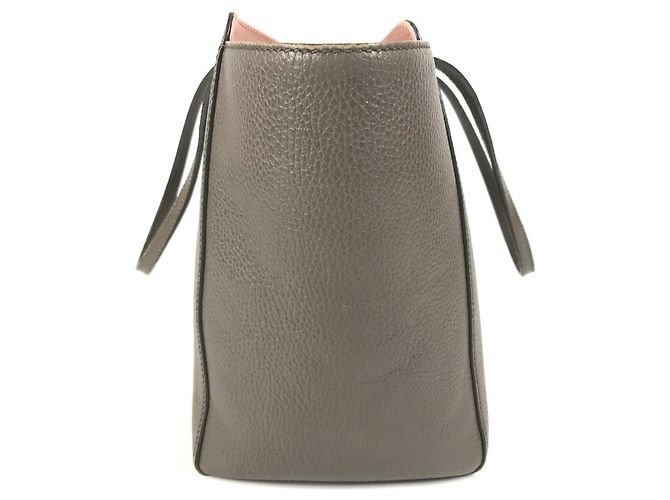 Gucci Zwei-Farben Logo Tragetasche Braun Pink - Ansicht 4