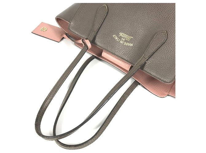 Gucci Zwei-Farben Logo Tragetasche Braun Pink - Ansicht 8