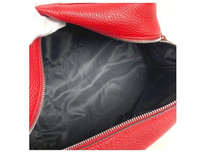 Clutch in pelle rossa Fendi Rosso - vista 3
