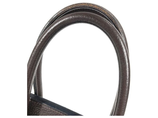Borsa Tote Hermès Birkin 35 in pelle Taurillon Clemence Marrone Cioccolato - vista 9