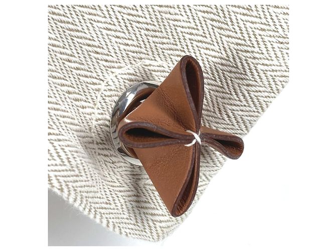 Hermès Aline MM Logo Rucksack Braun Beige - Ansicht 10