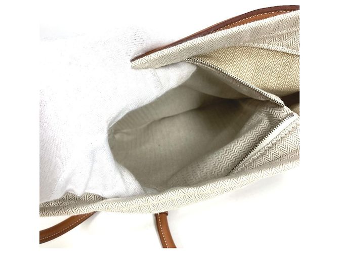 Hermès Aline MM Logo Rucksack Braun Beige - Ansicht 17