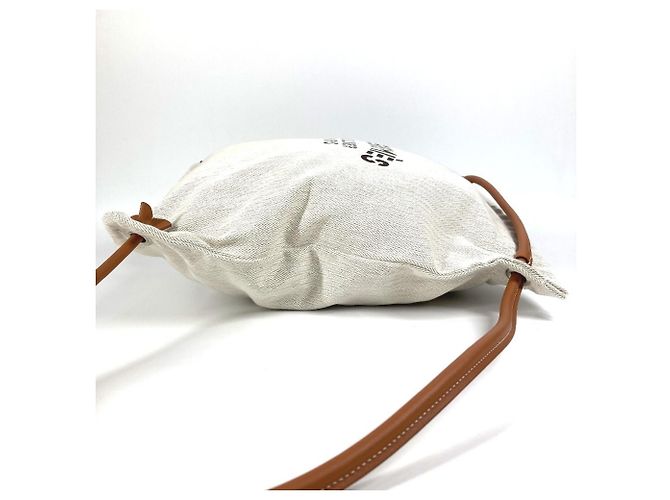 Hermès Aline MM Logo Rucksack Braun Beige - Ansicht 3