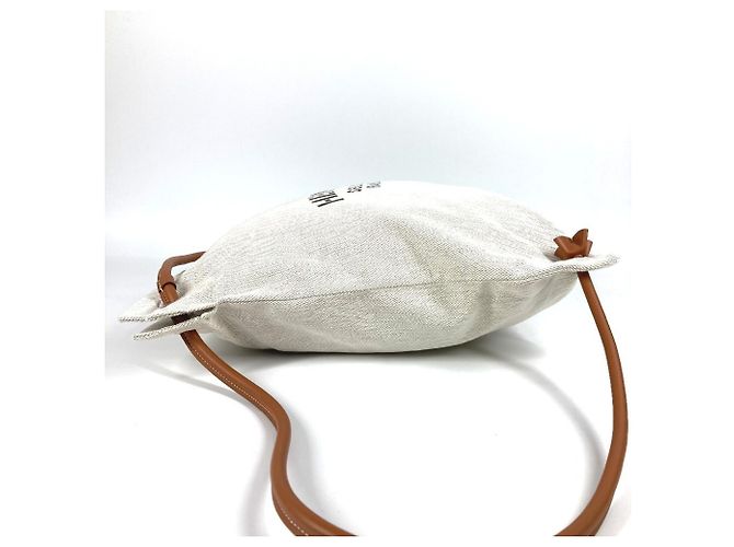 Hermès Aline MM Logo Rucksack Braun Beige - Ansicht 4