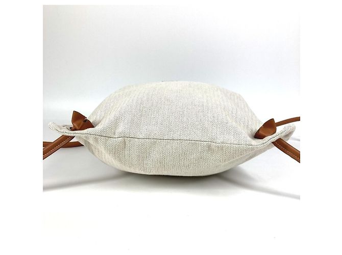 Hermès Aline MM Logo Rucksack Braun Beige - Ansicht 5