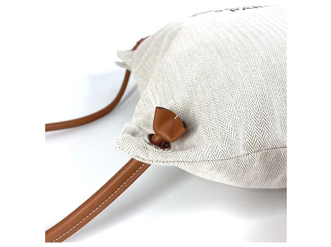 Hermès Aline MM Logo Rucksack Braun Beige - Ansicht 7