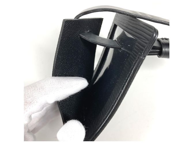 Etichetta per nome in pelle Epi Louis Vuitton Nero - vista 4