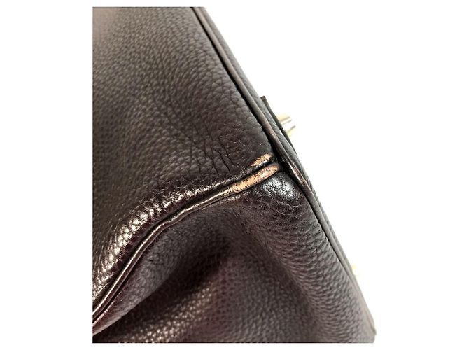 Borsa Tote Birkin 40 di Hermès Cioccolato Marrone scuro - vista 11