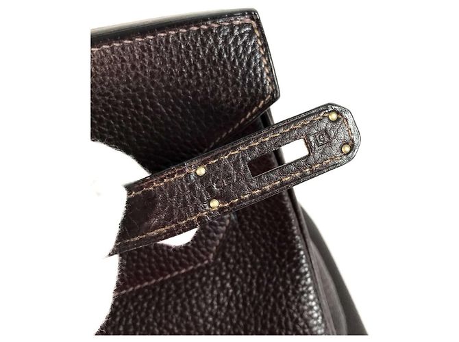 Borsa Tote Birkin 40 di Hermès Cioccolato Marrone scuro - vista 13