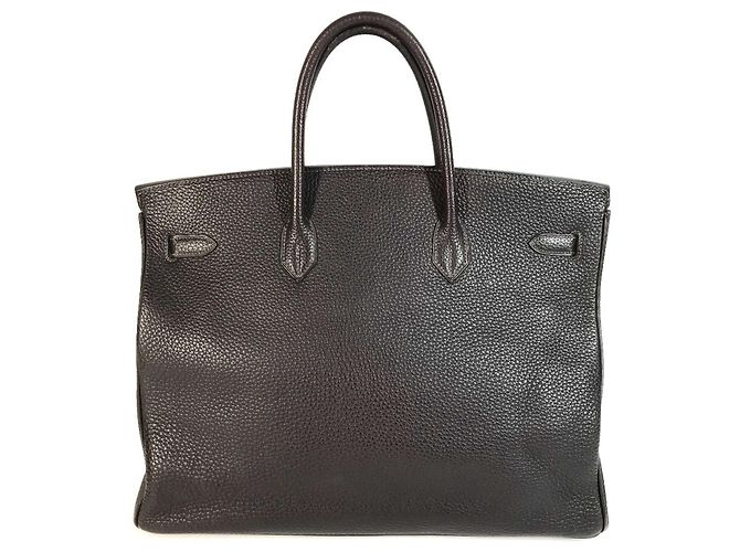 Borsa Tote Birkin 40 di Hermès Cioccolato Marrone scuro - vista 2