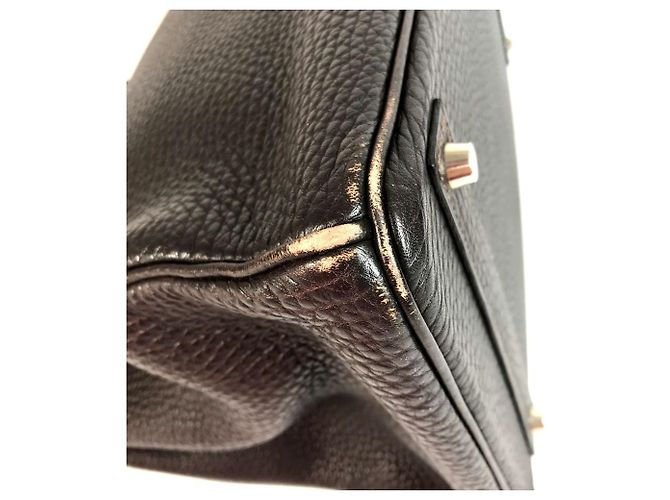 Borsa Tote Birkin 40 di Hermès Cioccolato Marrone scuro - vista 8