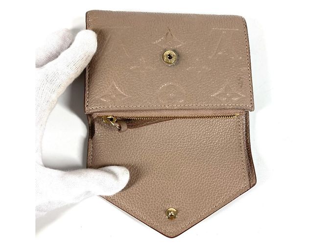 Billetera plegable Monogram Empreinte Louis Vuitton Beige - vista 9