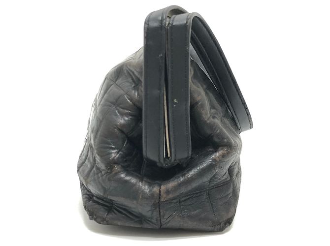 Borsa Chanel Chocolate Bar con il marchio Coco Nero - vista 3
