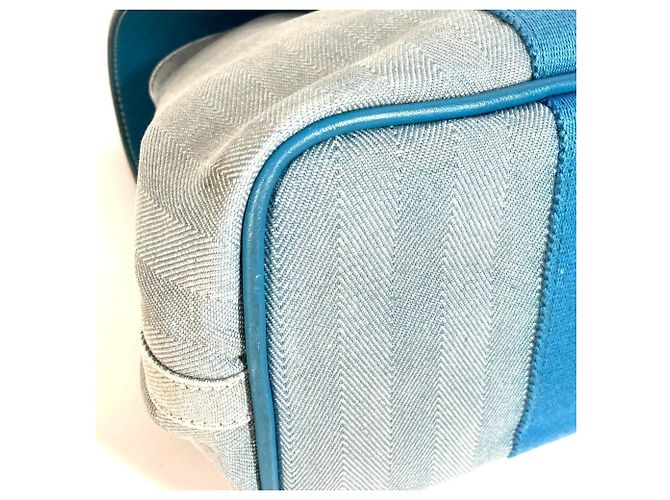 Hermès Borsa Tote PM Valparaiso HERMES Blu Giallo - vista 15