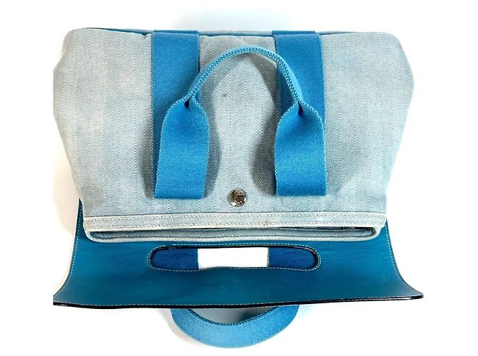 Hermès Borsa Tote PM Valparaiso HERMES Blu Giallo - vista 2