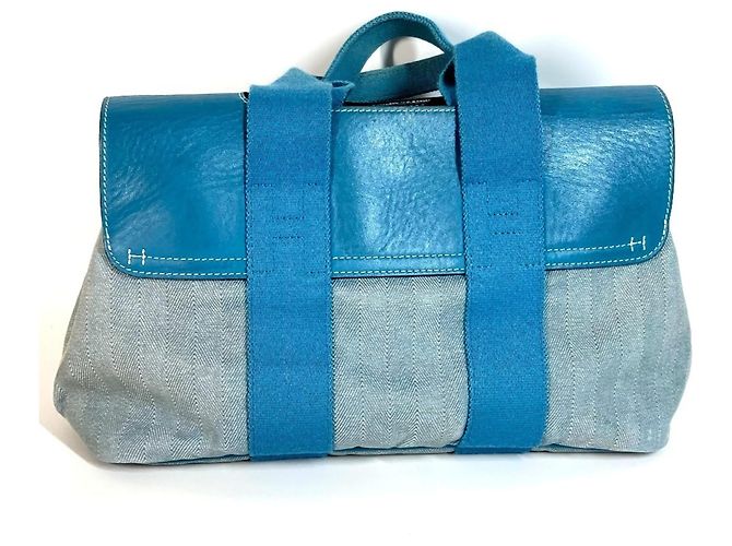 Hermès Borsa Tote PM Valparaiso HERMES Blu Giallo - vista 3