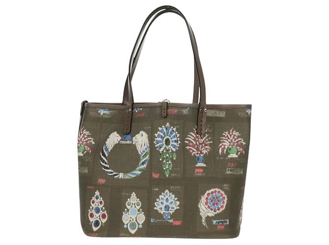 Bulgari Bvlgari Leder-Tote Braun - Ansicht 2