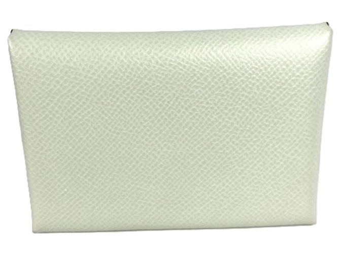 Monedero de cuero Epsom verde claro Hermès - vista 2