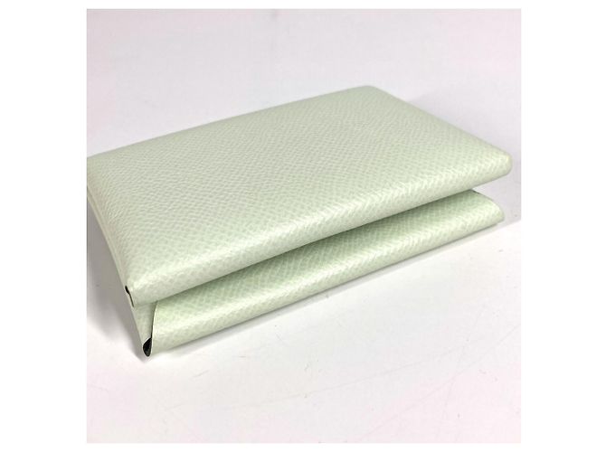 Monedero de cuero Epsom verde claro Hermès - vista 6