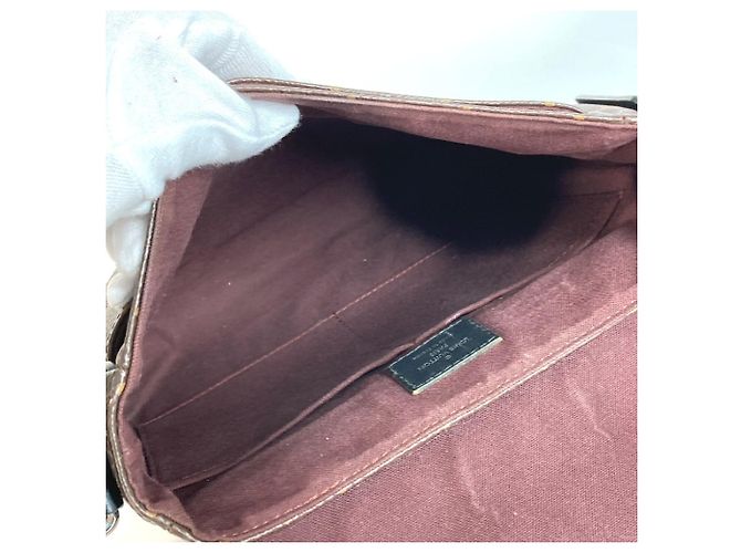 Louis Vuitton Monogram Macassar District PM Tasche Braun Schwarz - Ansicht 14
