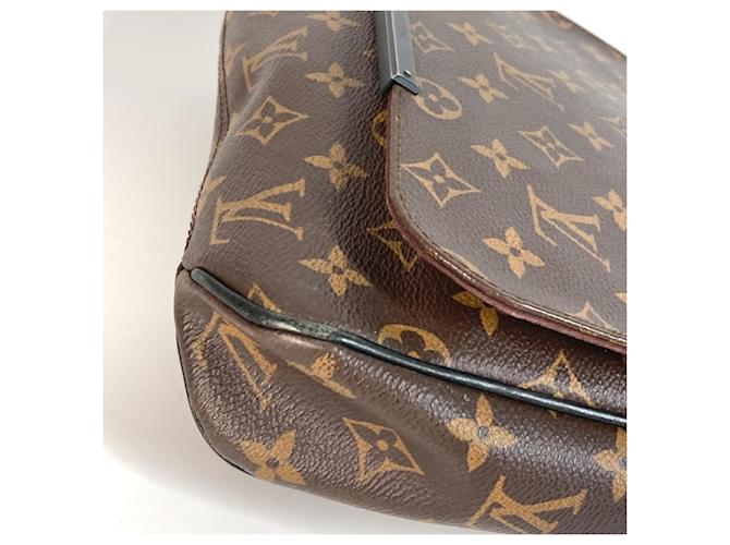Louis Vuitton Monogram Macassar District PM Tasche Braun Schwarz - Ansicht 4
