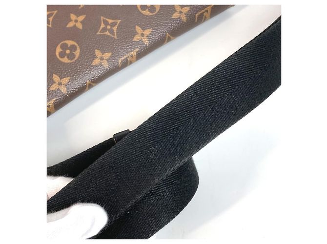 Louis Vuitton Monogram Macassar District PM Tasche Braun Schwarz - Ansicht 6