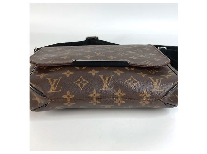 Louis Vuitton Monogram Macassar District PM Tasche Braun Schwarz - Ansicht 7