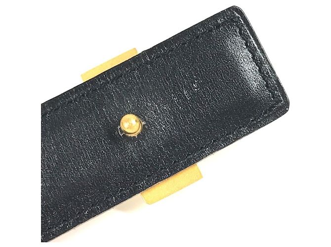 Cinturón de cuero H Constance de Hermès Negro Roja - vista 12