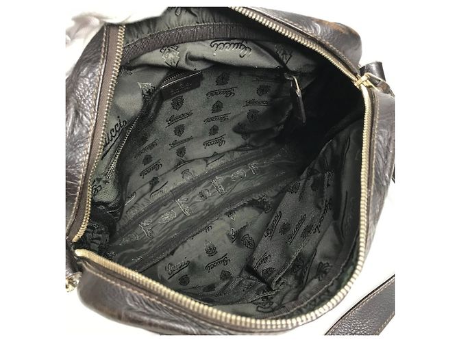 Gucci 201448 Guccissima GG Pochette Borsa a Spalla Marrone - vista 15