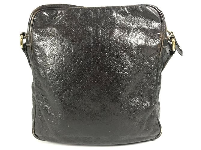 Gucci 201448 Guccissima GG Pochette Borsa a Spalla Marrone - vista 3