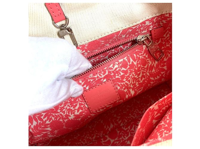 Bolso Tote Cabas PM de la colección de verano 2014 de Louis Vuitton Rosa Blanco - vista 13
