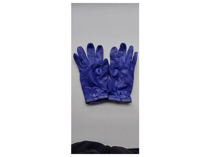 Guanti Hermès in pelle di agnello blu reale - vista 3