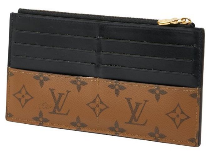 Cartera larga slim Monogram Reverse Louis Vuitton Castaño Negro Monograma - vista 2