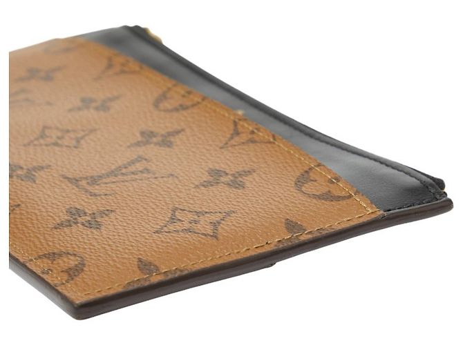Cartera larga slim Monogram Reverse Louis Vuitton Castaño Negro Monograma - vista 4