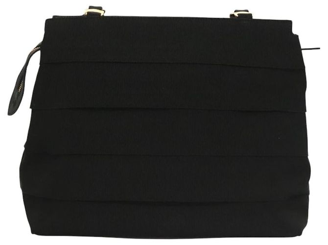 Borsa a Spalla Vala in Tela Salvatore Ferragamo Nero - vista 2