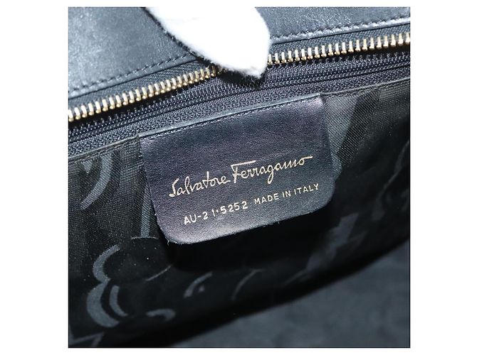 Borsa a Spalla Vala in Tela Salvatore Ferragamo Nero - vista 6