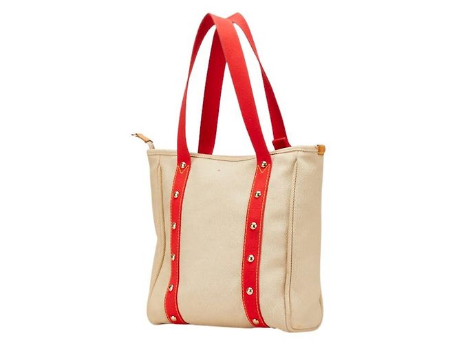 Louis Vuitton Antigua Cabas MM Tasche Rot Beige - Ansicht 2