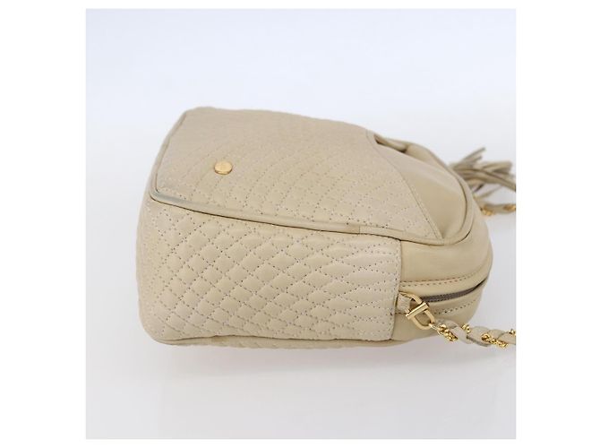 Bally Vintage Schultertasche aus gestepptem Leder Roh - Ansicht 4